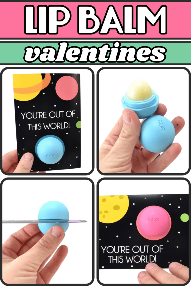 EOS Lip Balm Valentine School Printables