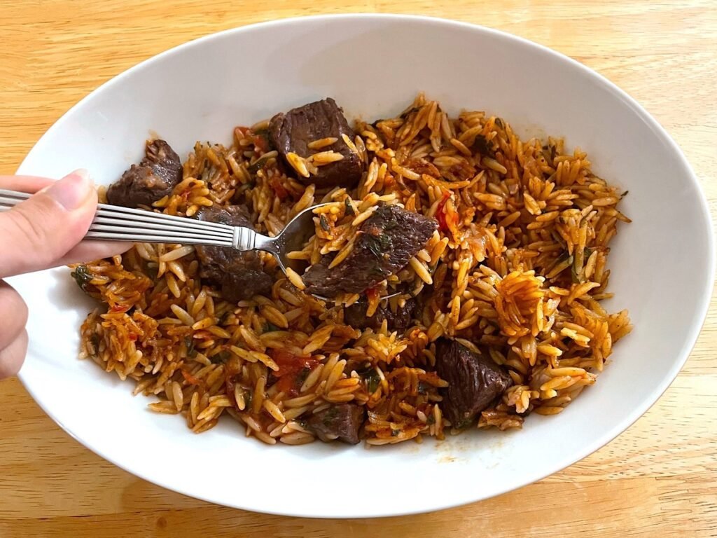 My dad spent months perfecting his recipe for this Greek pasta dish, which only takes 30 minutes to prepare. It's the perfect weeknight dinner.