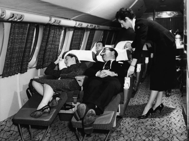 Vintage photos show how flying first class has changed over the past 70 years