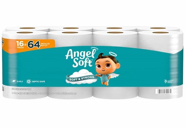 Angel Soft Toilet Paper, 16 Mega Rolls only $9.49 shipped!
