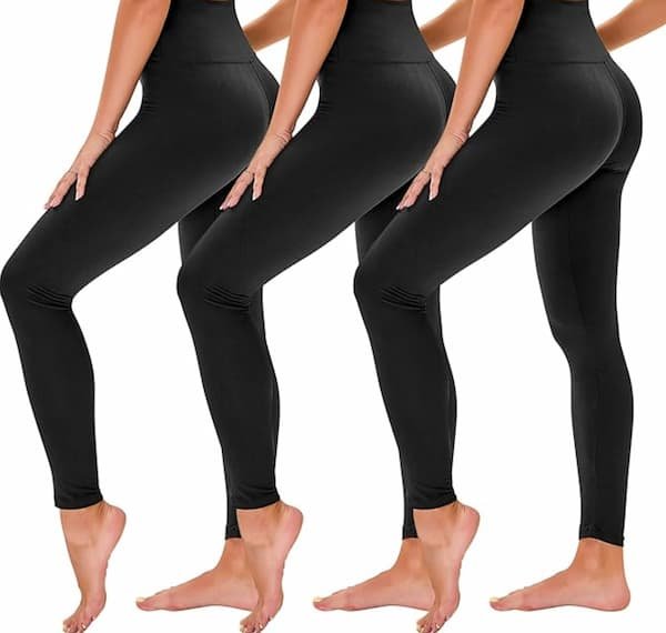 *HOT* High Waisted Black Leggings 3-Pack just $16.99!