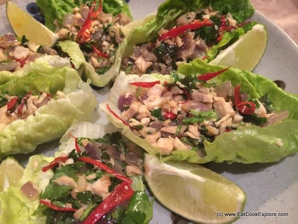 Thai Style Leftover Turkey Lettuce Wraps