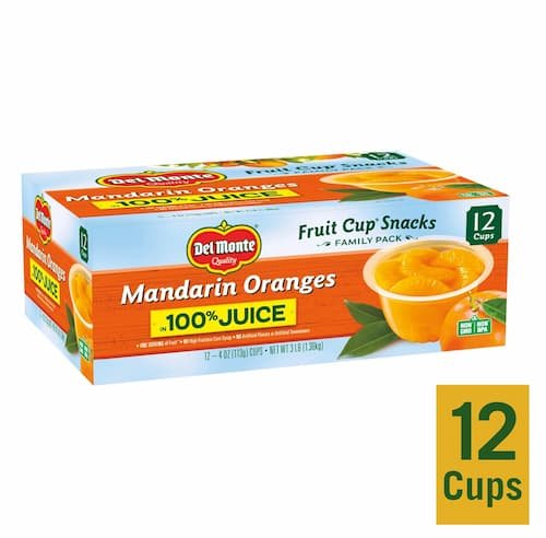 Del Monte Mandarin Oranges Fruit Cups 12-Pack only $5.08 shipped!