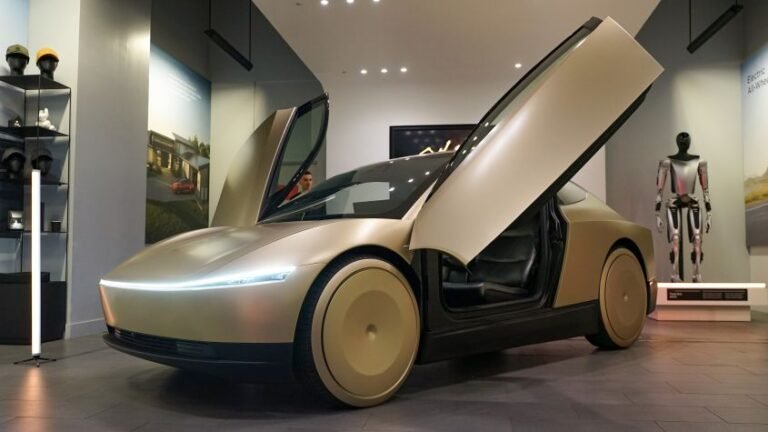New Tesla Cybercab preview: 300-mile range for self-driving robotaxi due in 2027
