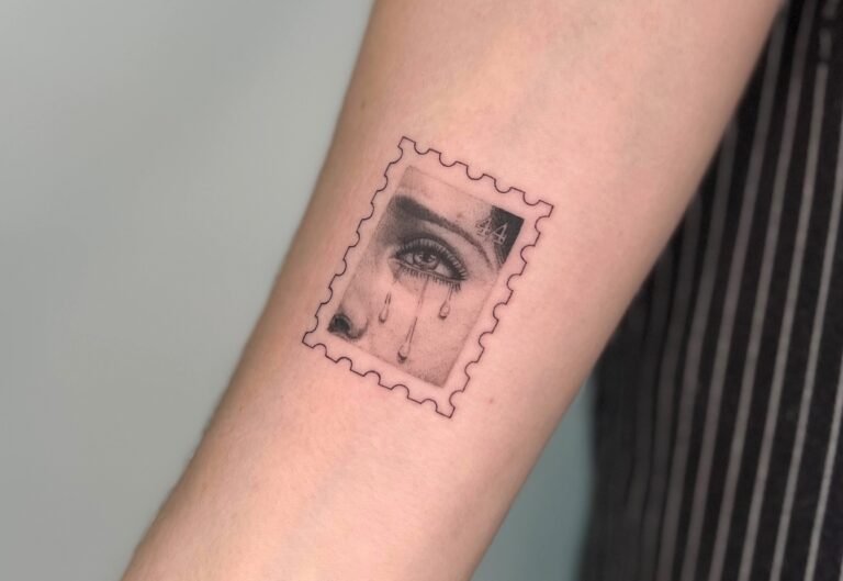 Intricate Postage Stamp Tattoos by Ash Aurich Are an Ode to Art History