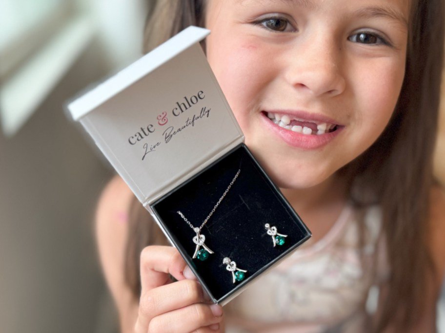 Cate & Chloe Birthstone Necklace & Earrings Set Just $33.99 Shipped | Includes Gift Box