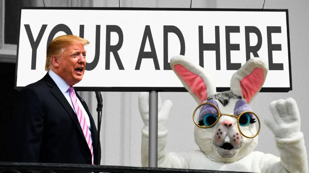 Trump’s corporate-sponsored Easter egg roll is turning the White House into NASCAR
