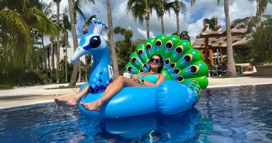 GIANT Peacock Pool Float Only $18.49 Shipped for Prime Members (Reg. $60)