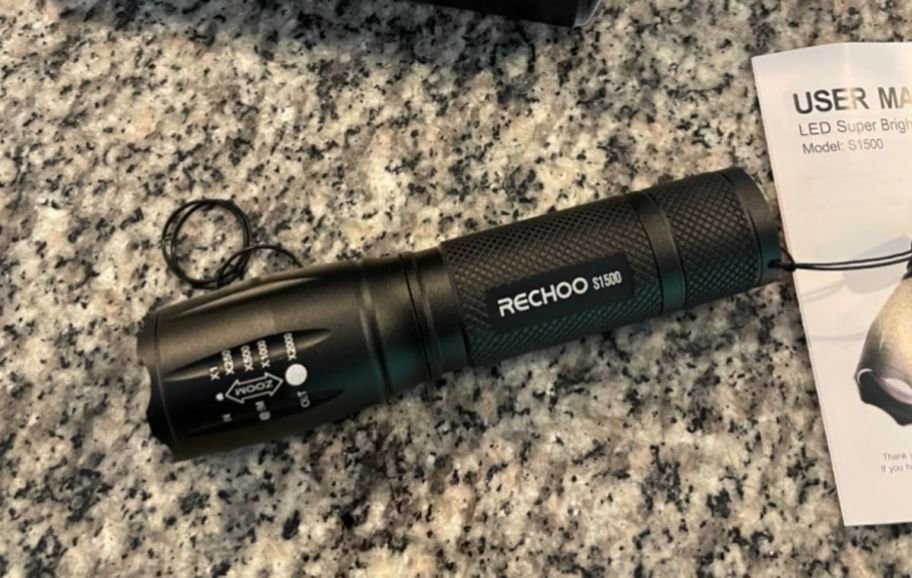 Tactical Flashlight 2-Pack Only $4.99 on Amazon | Perfect for Storm Kits & Camping
