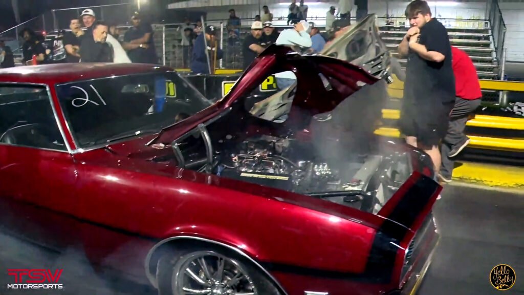 Camaro Engine Explosion Shocks Crowd At Yello Belly Drag Strip