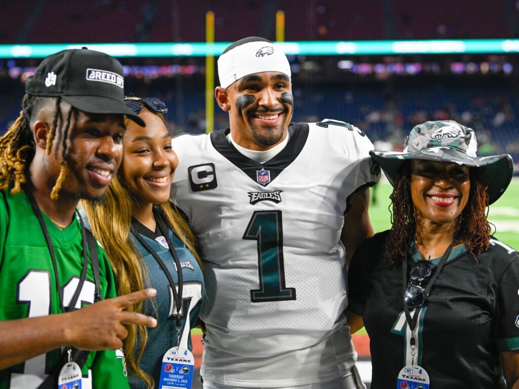 Meet Eagles' star quarterback Jalen Hurts and his family, including his wife Bryonna "Bry" Burrows