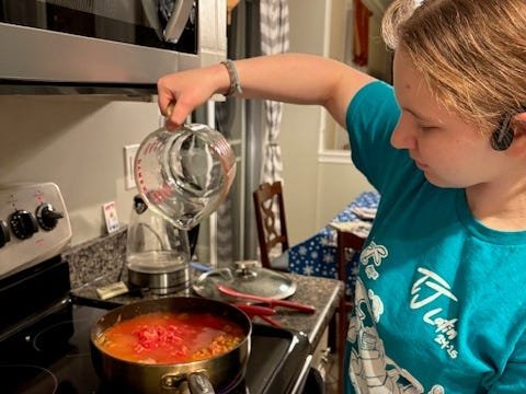 My family takes turns making dinner. It's helped us connect with our teens.