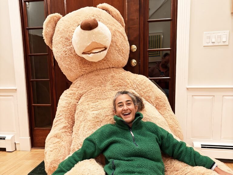 I bought an 8-foot-tall teddy bear from Costco. It was $300, and my kids love it.