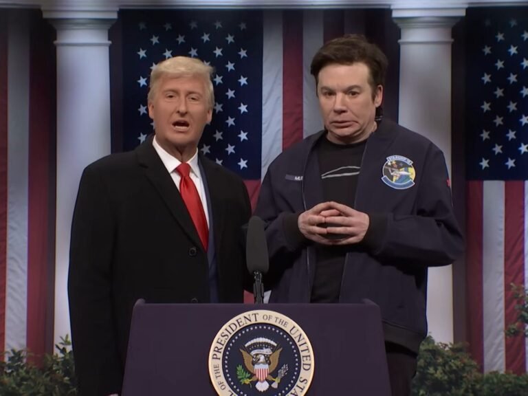 'SNL' mocks Trump's tariff announcement as Mike Myers' Musk intros 'self-vandalizing' Teslas