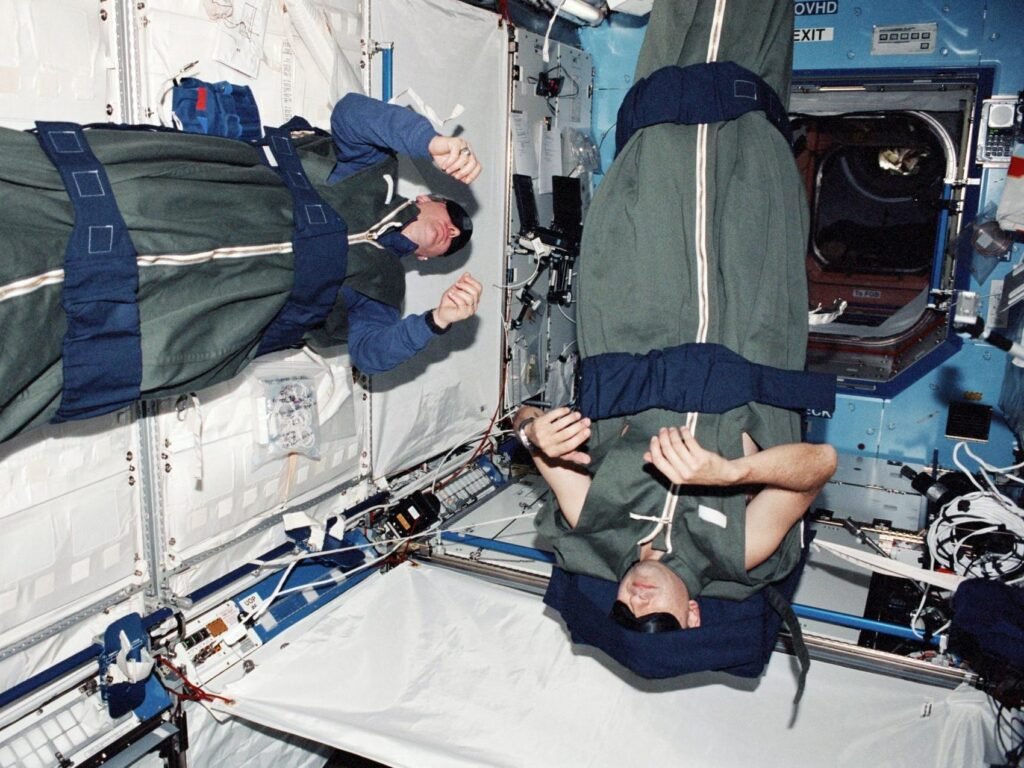 Photos show what daily life is like on the International Space Station, from sleeping arrangements to haircuts