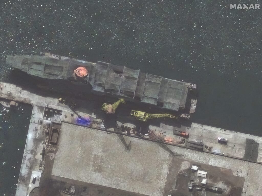 Satellite images appear to show North Korea's new frigate, the largest warship it's built