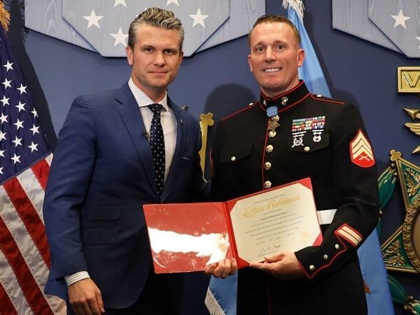 Why a Marine who received the Medal of Honor says he decided to go back to the military after 15 years
