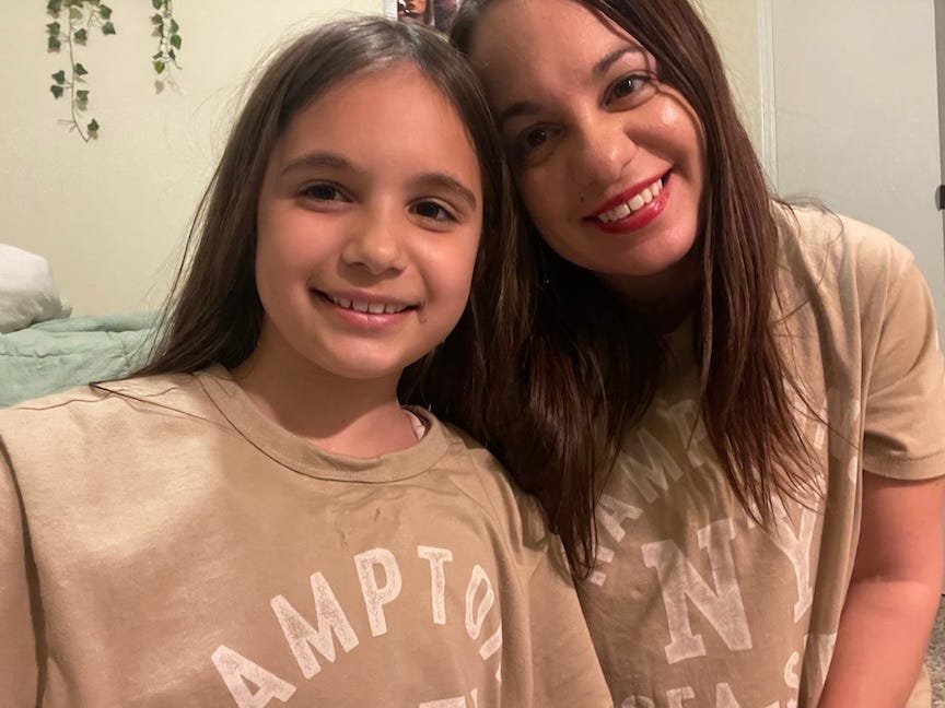I'm a 42-year-old mom who often wears matching outfits with my 10-year-old. It helps my body image and brings us closer together.