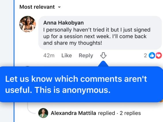 Facebook is testing a downvote button — yet again