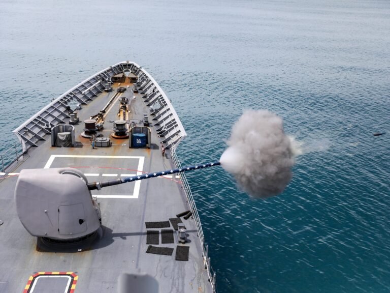 NATO warships in the Red Sea fight are proving that deck guns can fight a drone war
