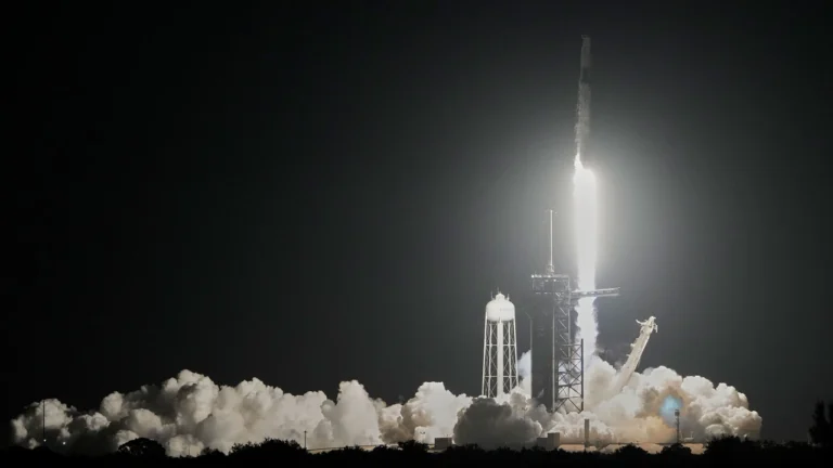 SpaceX flight launches 4 space tourists into first-ever polar orbit