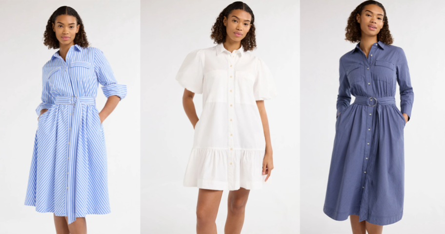 Up to 50% Off Walmart Dresses | Belted Shirtdress Just $19.65 + More!