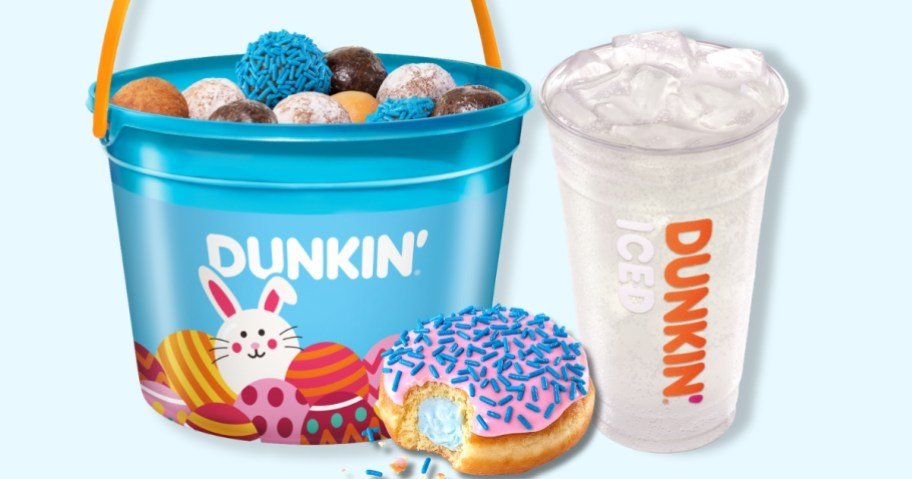Dunkin’s Spring Menu Available Now | Spring Munchkins Bucket, Arctic Cherry Drink, & More