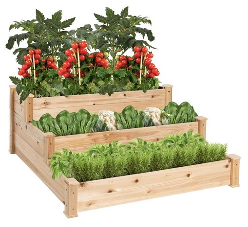 Raised 3-Tier Fir Wood Garden Bed Planter only $59.99 shipped (Reg. $150!)