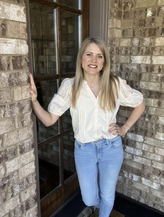 Women’s Lace Puff Sleeve Top only $13.49 {Crystal LOVES This!}