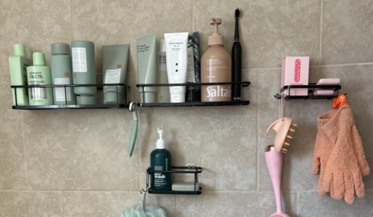 Shower Storage Caddy 6-Piece Set w/ Hooks Only $9 on Amazon (Reg. $26)