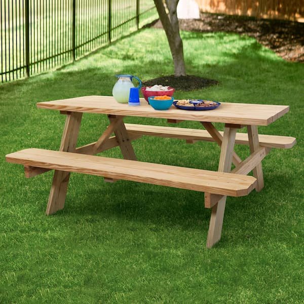 Rectangle 72-in Picnic Table only $89 + Free Lowe’s In-store Pickup!