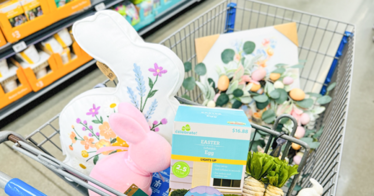 *NEW* Walmart Easter Decorations | Embroidered Bunny Pillow Just $9.98!