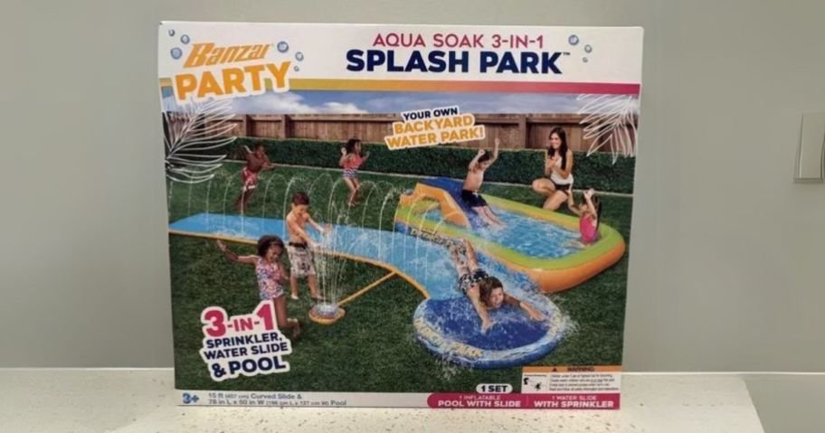 Banzai Water Park Inflatable Only $18.89 on Target.com | Includes Pool & 2 Slides!