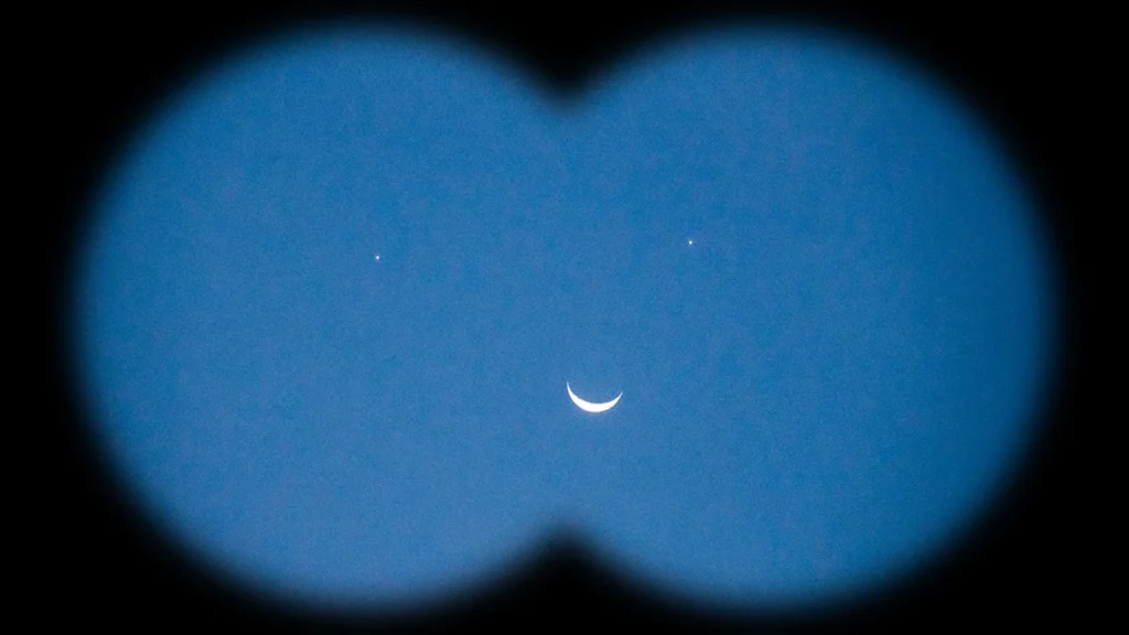 Venus, Saturn planet parade will make a rare smiley face with the crescent moon: Best time to see April 2025 triple conjunction