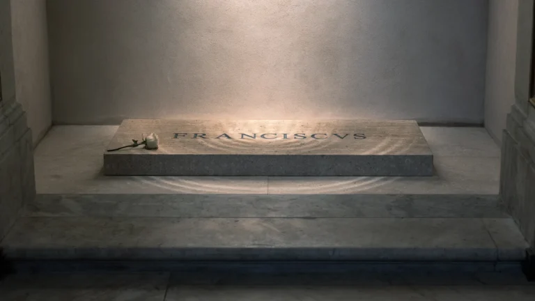 The kerning on the pope’s tomb is a travesty