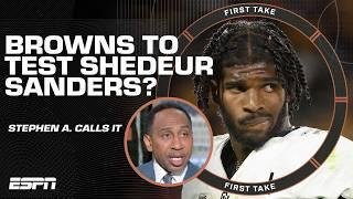 Stephen A. predicts the Browns won't start Shedeur Sanders Week 1 'to test' the QB