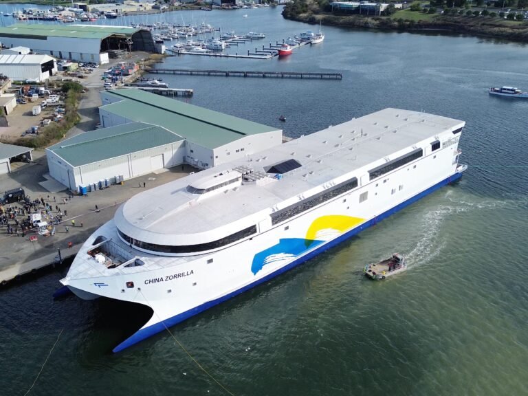 This 400-foot electric ferry is powered by 275 tons of batteries. Its manufacturer calls it a 'giant leap forward' for shipping.