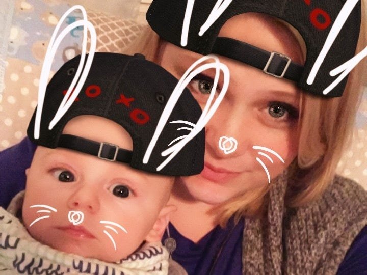 I struggled as a new mom. Snapchat filters masked my pain and helped me bond with my baby.