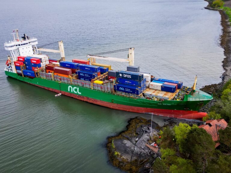 See the cargo ship that crashed right into a man's backyard in Norway and came within feet of plowing into his house