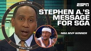 Stephen A.'s reminder to SGA after MVP win: You gotta close
