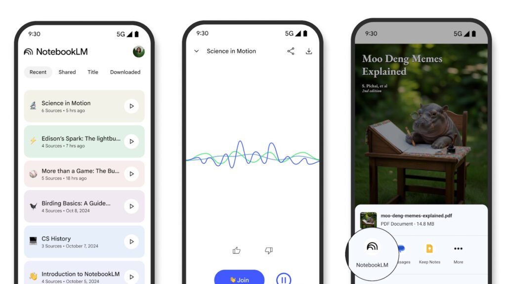 Google Reveals NotebookLM Mobile App Design Before I/O 2025 Debut