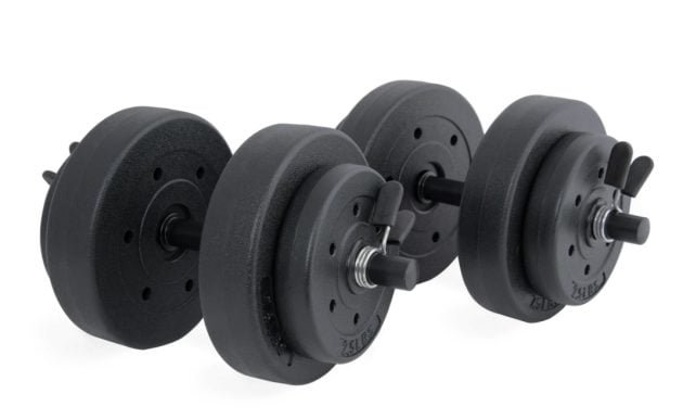 Athletic Works 40lb Adjustable Vinyl Dumbbell Set only $19.97!
