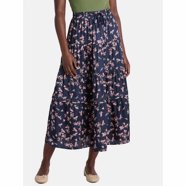 Walmart Women’s Clothes Deals: Tiered Midi Skirt only $7.33, plus more!