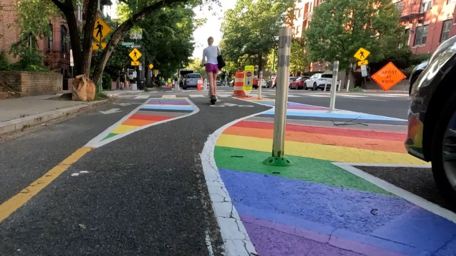 'Rainbow Road' mural painted for WorldPride in DC