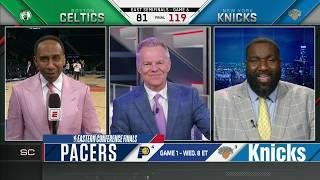 Stephen A. & Perk give their early thoughts on Pacers vs. Knicks in the ECF | SportsCenter