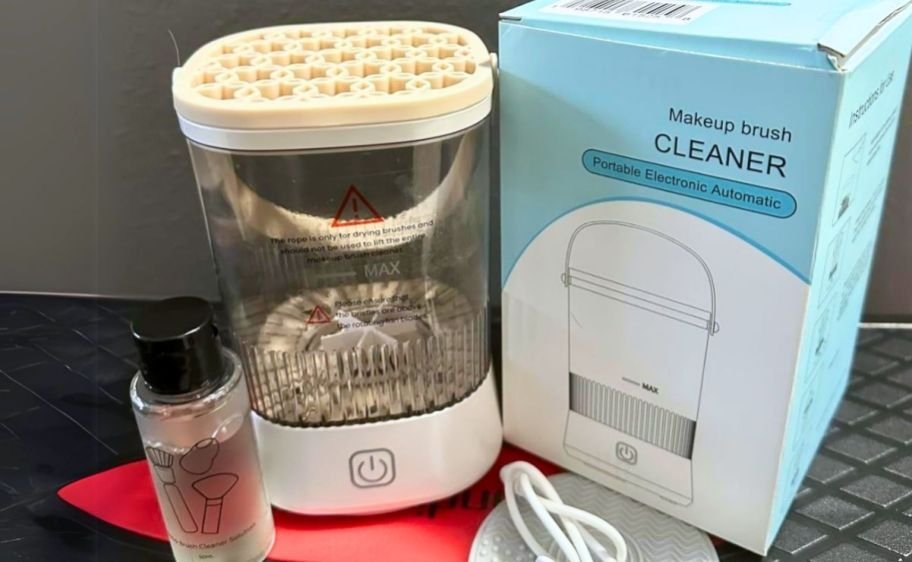 Electric Makeup Brush Cleaner Only $13.79 on Amazon (It Even Comes w/ Makeup Sponges!)