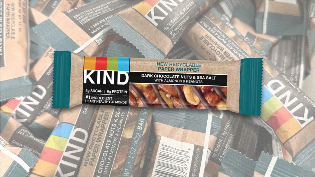 Kind bars’ plastic packaging is iconic. Their new paper upgrade is stellar