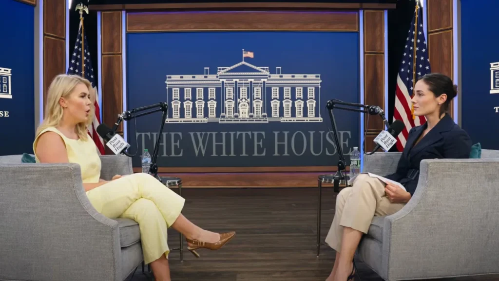 ‘Read the room, girl’: Running influencer Kate Mackz faces backlash over her White House interview