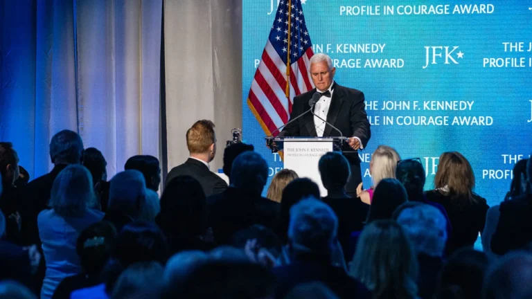 Mike Pence speaks out about January 6 Capitol attacks while receiving the JFK Profile in Courage Award