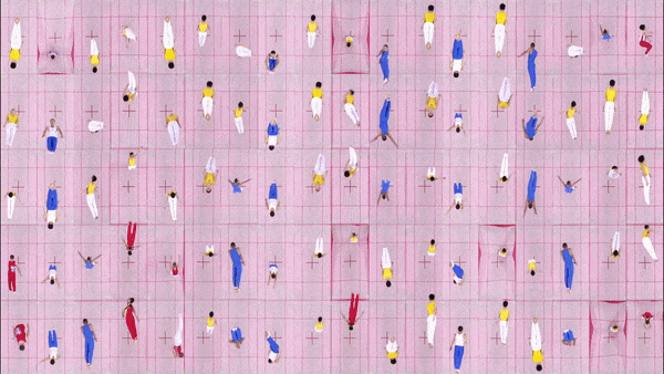 Across 92 Screens in Times Square, Yuge Zhou’s ‘Trampoline Color Exercise’ Celebrates Global Unity